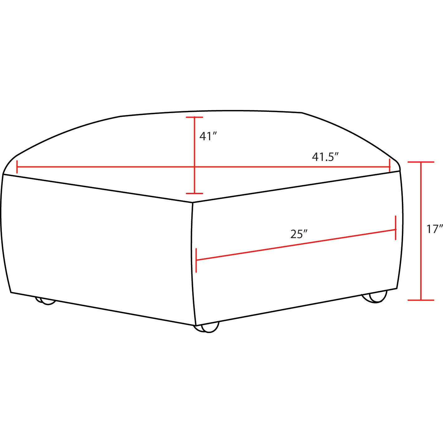 Parker Living Playful - Canes Cobblestone Ottoman with Casters