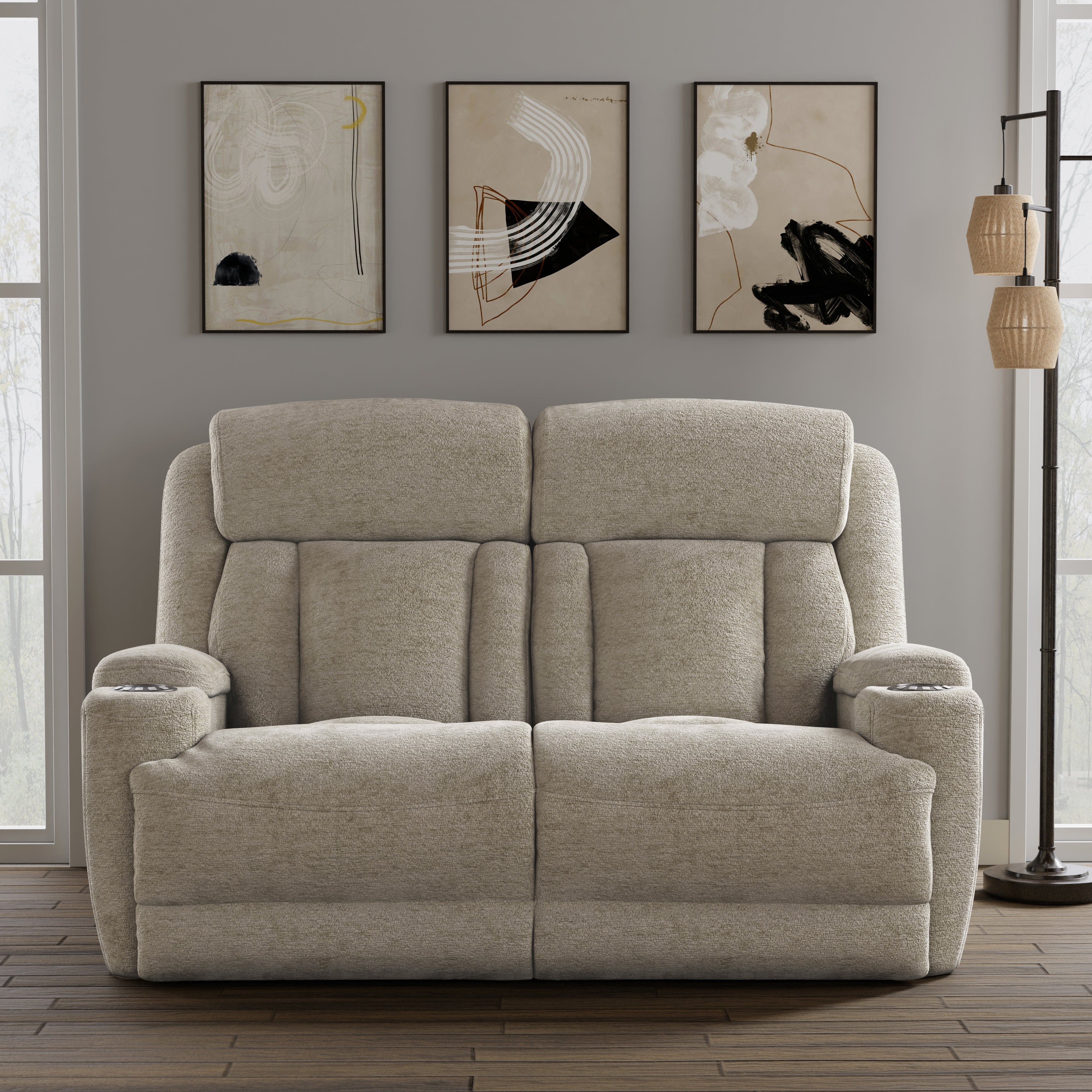 Parker Living Dalton - Lucky Fawn Power Reclining Sofa and Loveseat