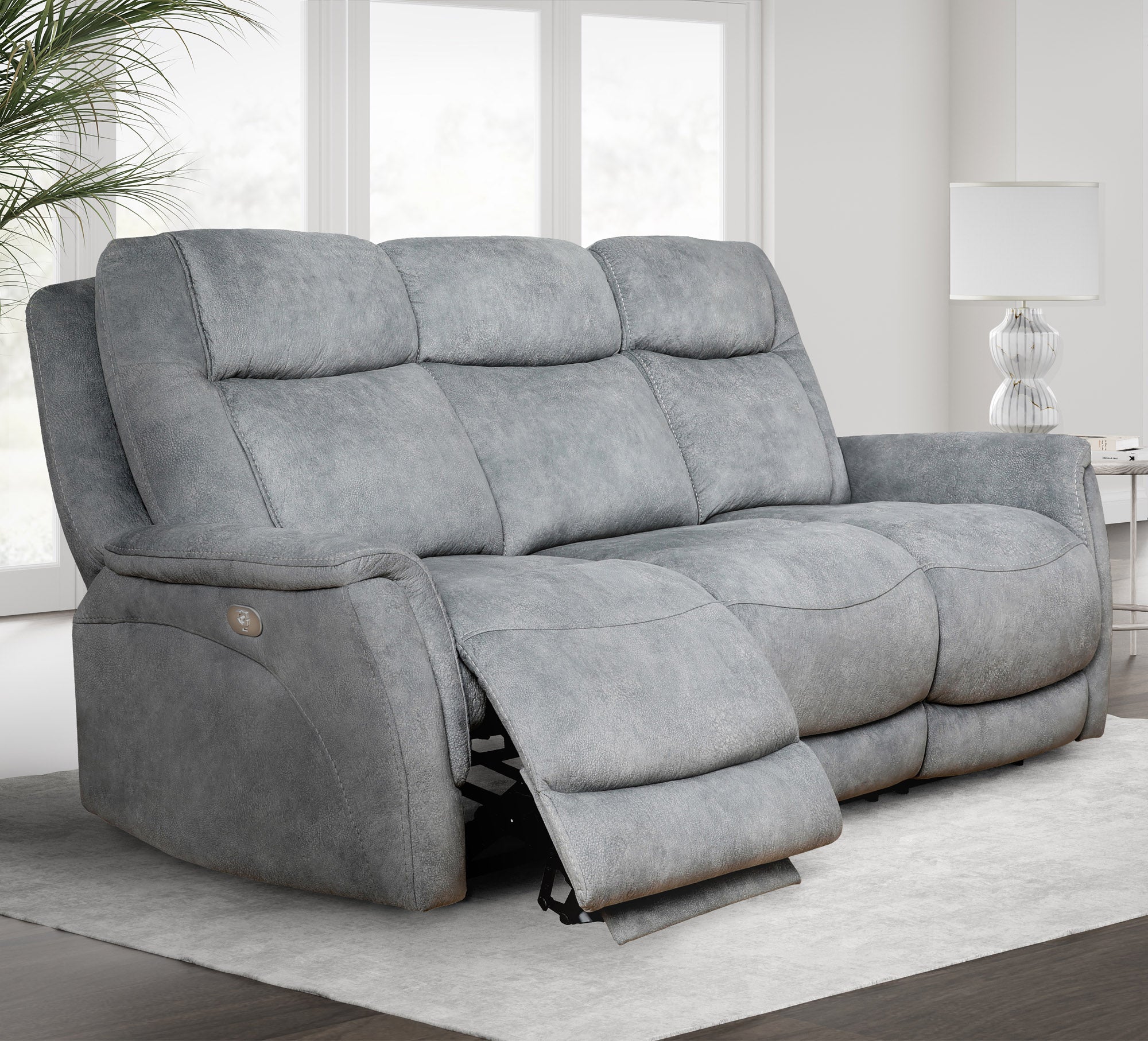 Parker Living Linus - Hudson Grey Power Reclining Sofa and Recliner