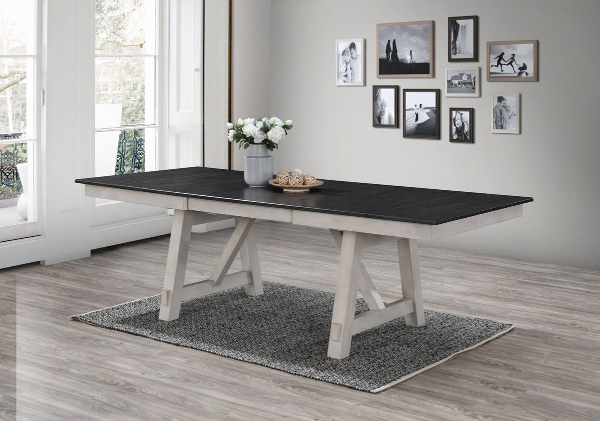 Crown Mark Maribelle Rectangular Dining Table in Chalk/Grey - Ideal Furniture (Fresno,CA) 
