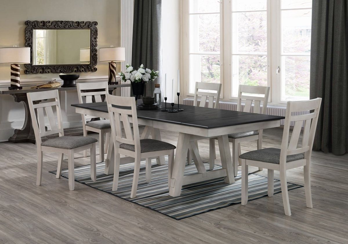 Crown Mark Maribelle Side Chair in Chalk/Grey 2158CG-S (Set of 2) - Ideal Furniture (Fresno,CA) 