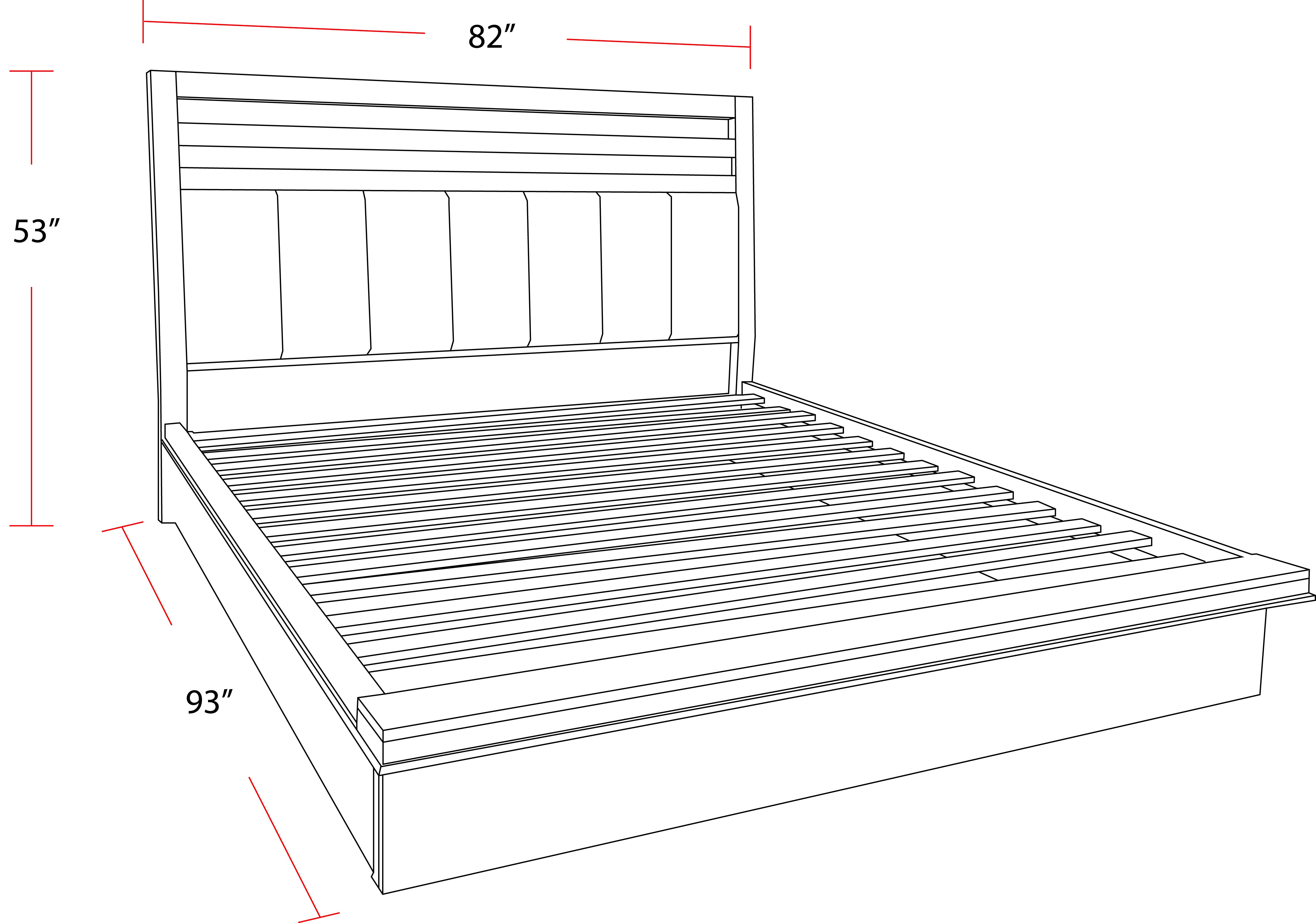 Parker House Pure Modern Bedroom King Platform Bed