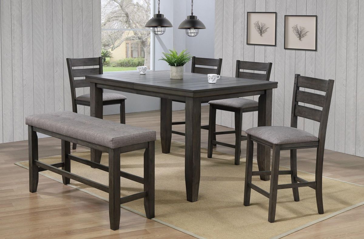 Crown Mark Bardstown Counter Height Chair (Set of 2) in Gray 2752GY-S-24 - Ideal Furniture (Fresno,CA) 