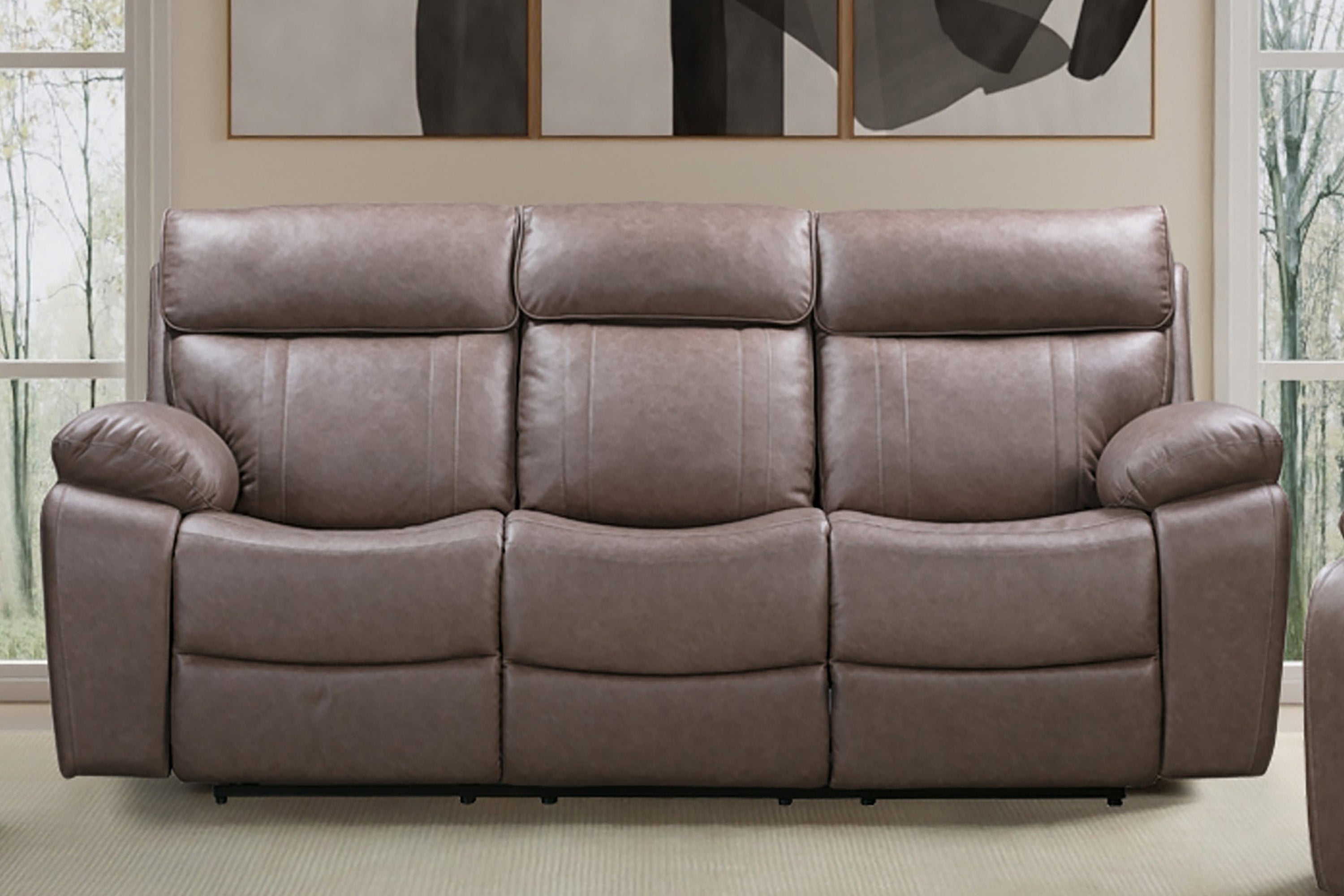 Parker Living Theon - Stokes Toffee Manual Reclining Sofa with Drop Down Table