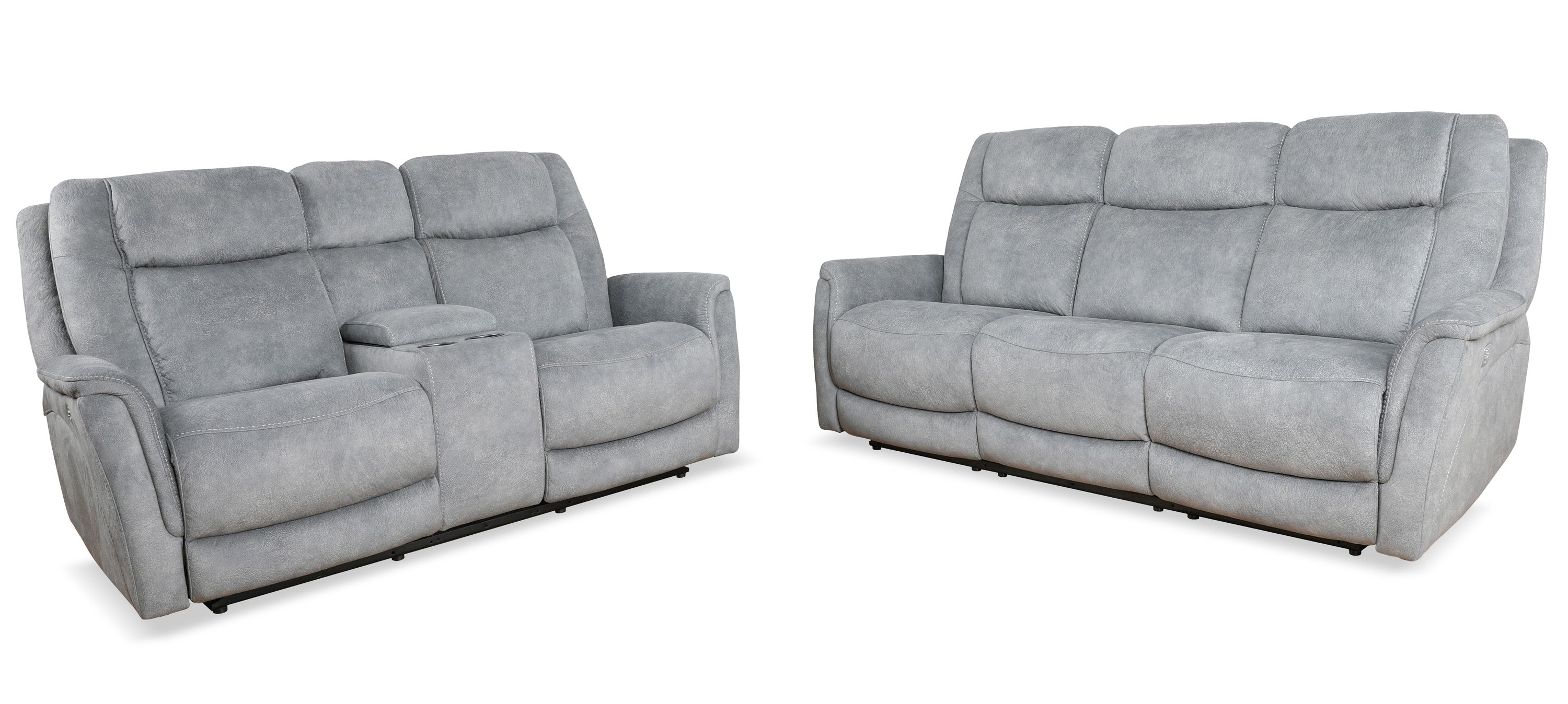 Parker Living Linus - Hudson Grey Power Reclining Sofa and Loveseat