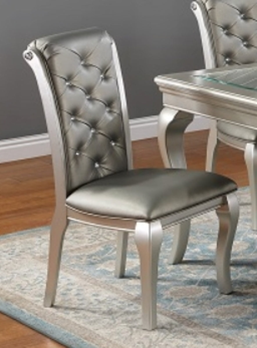 Crown Mark Furniture Caldwell Side Chair in Light Champagne (Set of 2) - Ideal Furniture (Fresno,CA) 