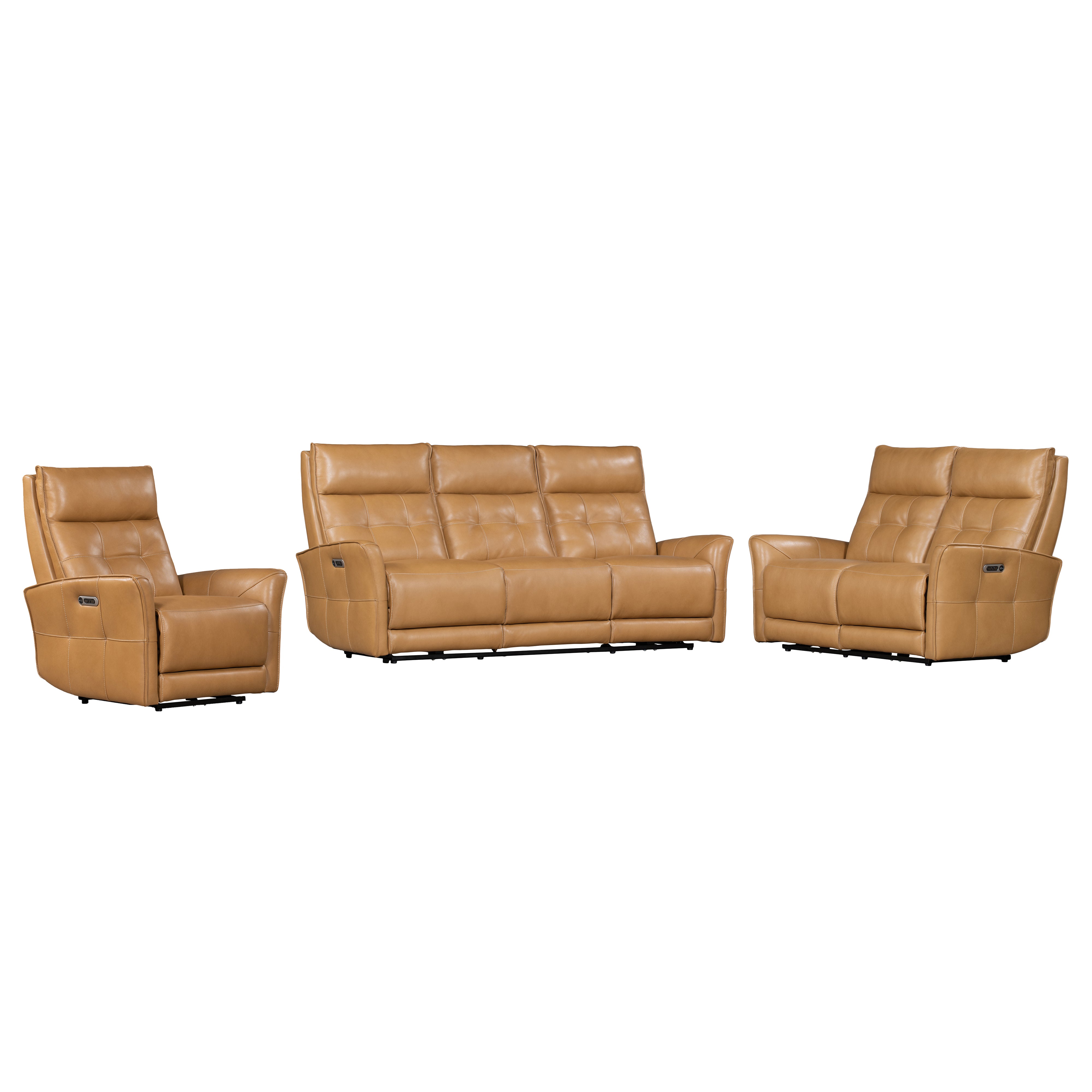 Parker Living Gershwin - Lucca Butterscotch Power Reclining Sofa Loveseat and Recliner
