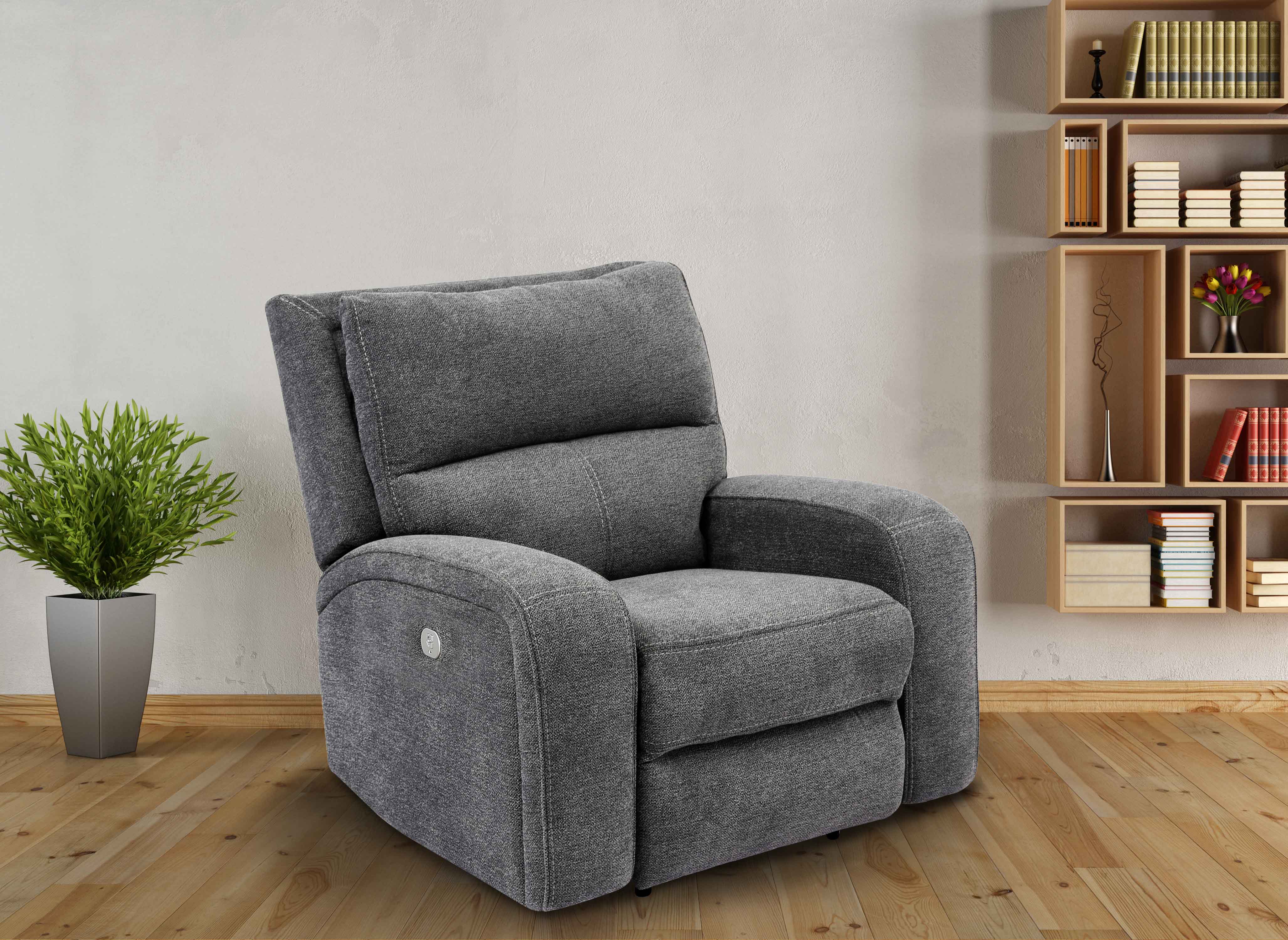 Parker Living Polaris - Bizmark Grey Power Reclining Sofa and Recliner
