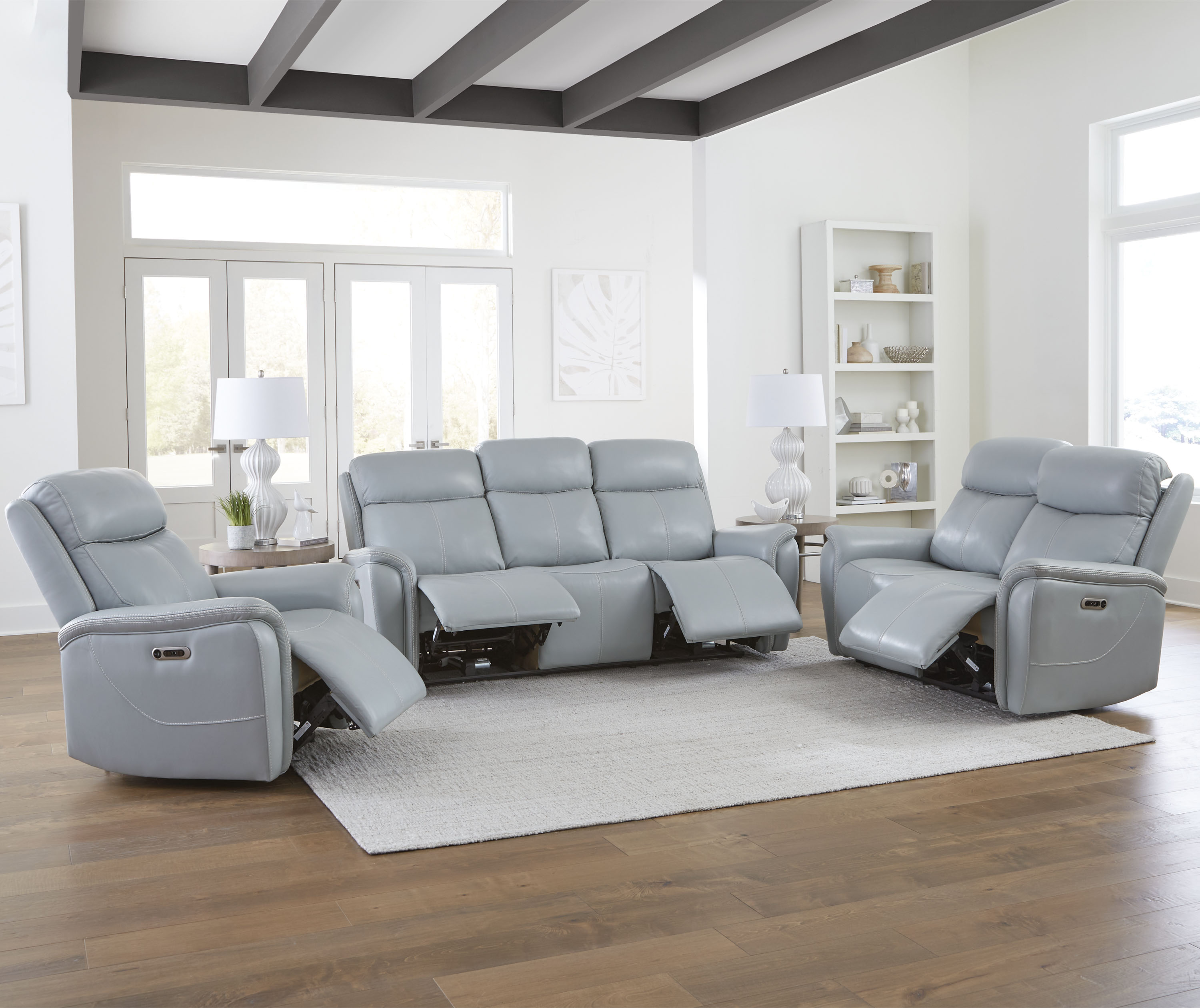 Parker Living Cascade - Seamist Grey Power Reclining Loveseat