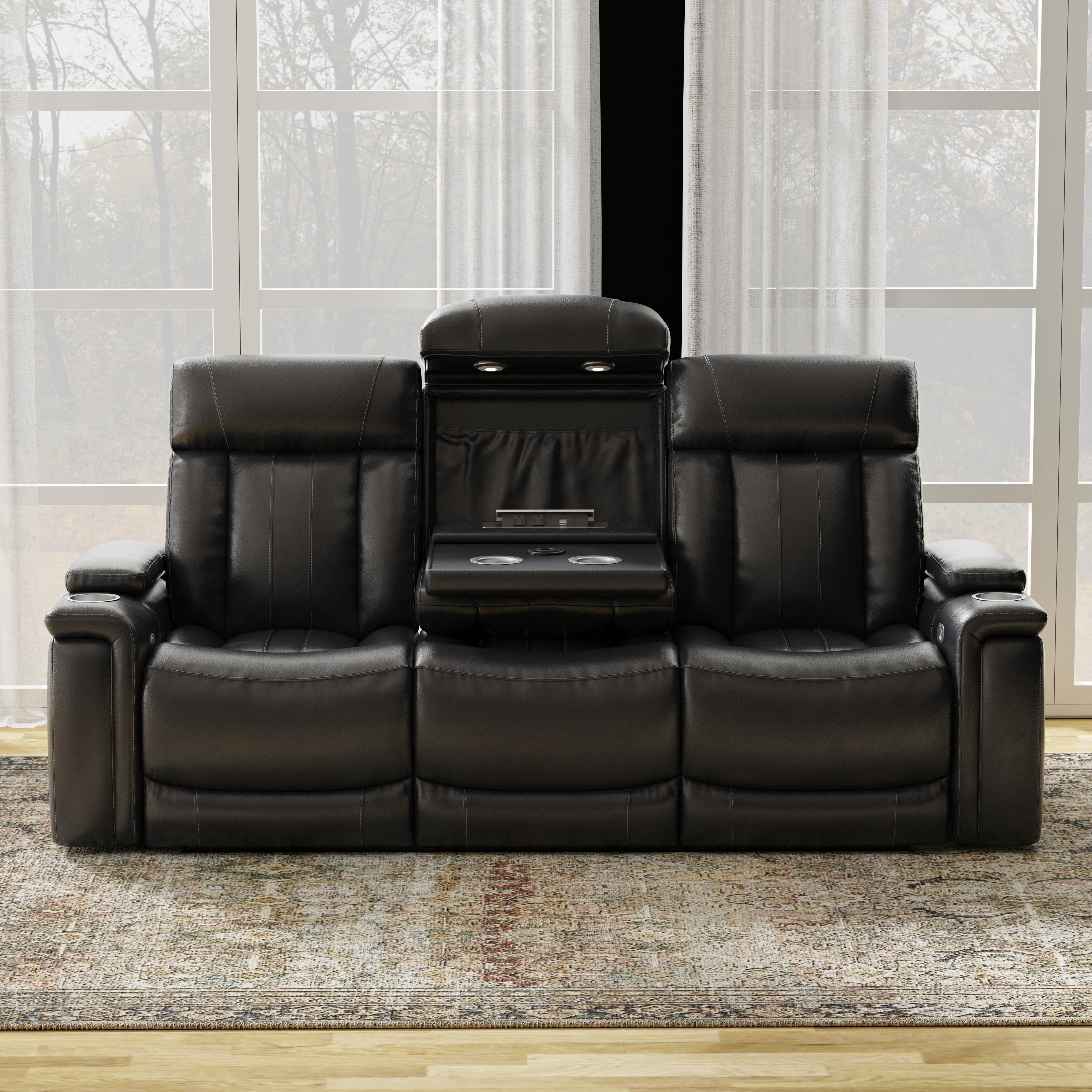 Parker Living Royce - Midnight Power Reclining Sofa and Recliner
