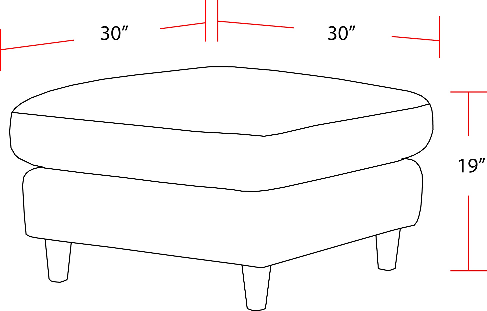 Parker Living Vogue - Farlo Chalk Ottoman