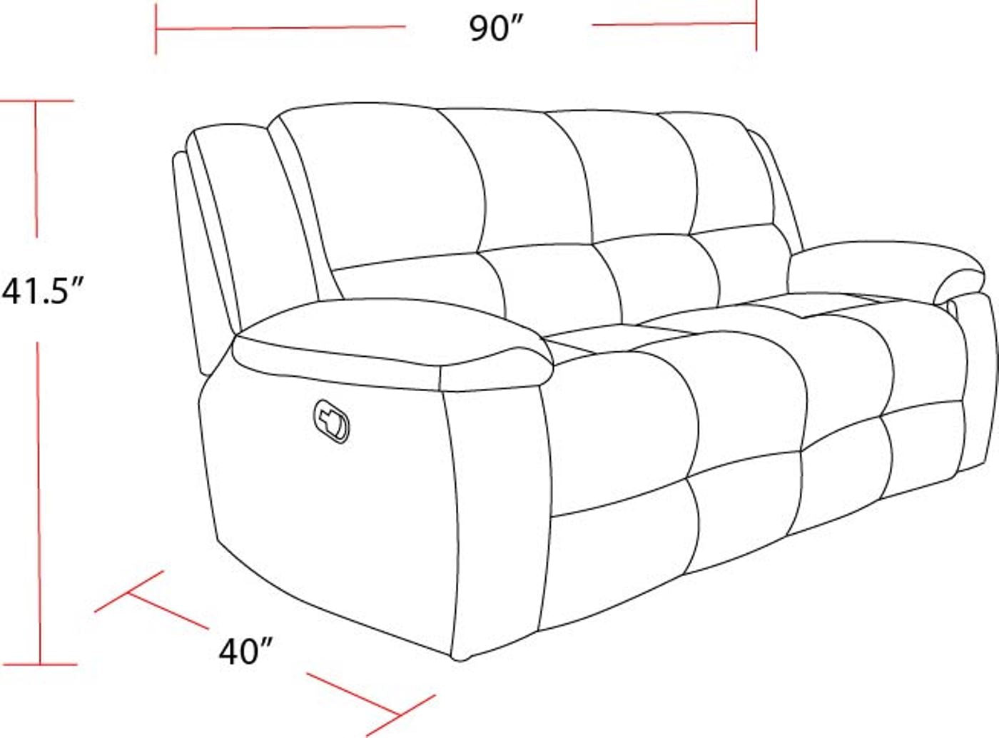 Parker Living Buster - Opal Taupe Manual Reclining Sofa