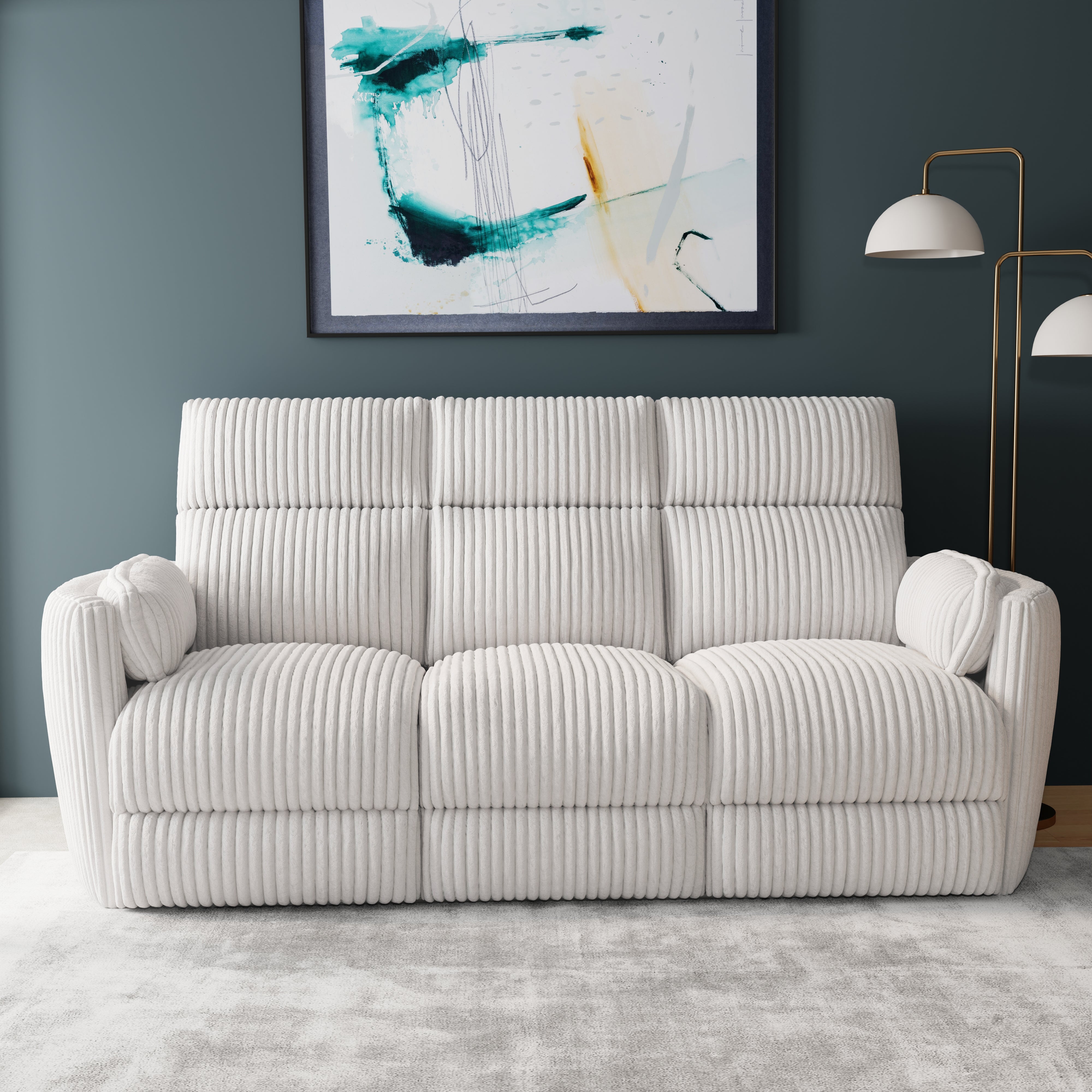 Parker Living Radius - Mega Ivory Power Reclining Sofa and Loveseat