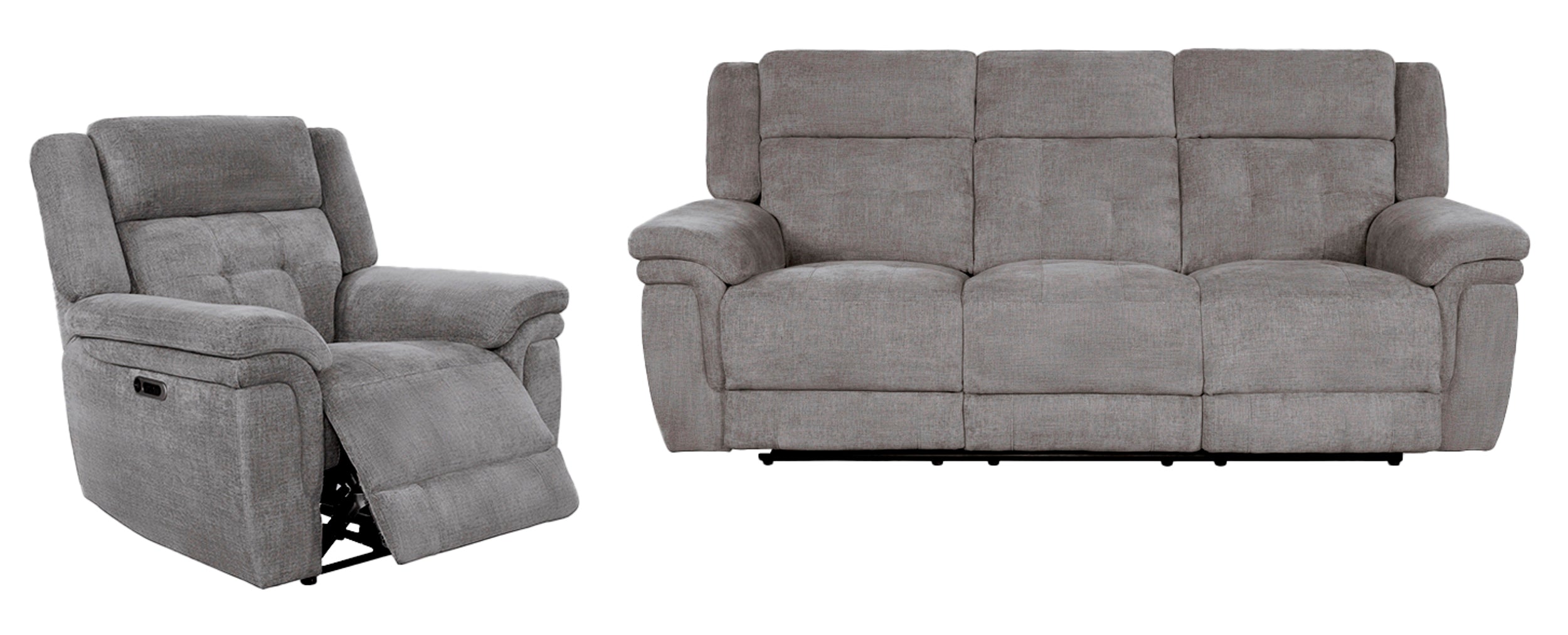 Parker Living Richland - Bristol Grey Power Reclining Sofa and Recliner