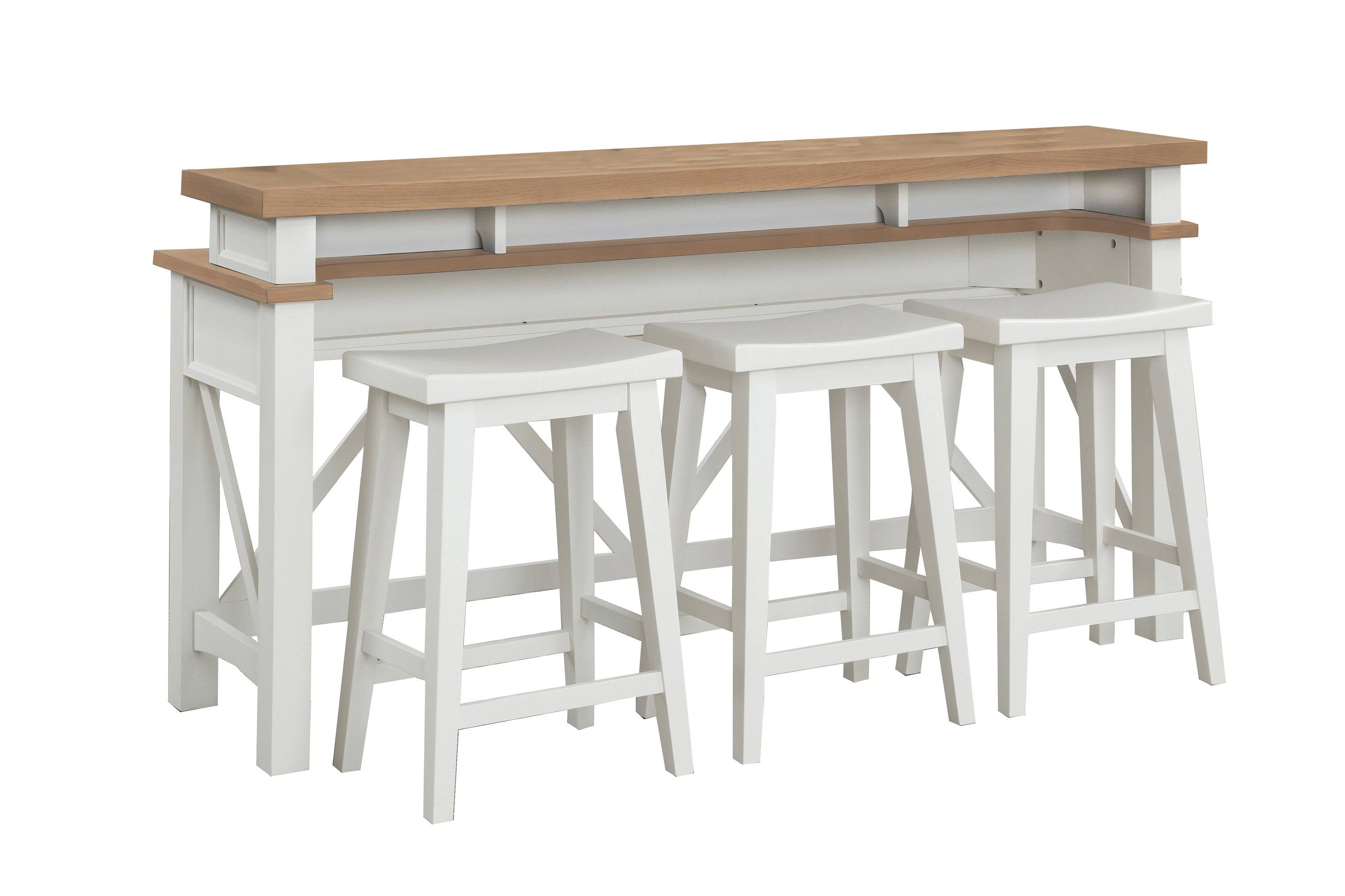 Parker House Americana Modern - Cotton Everywhere Console with 3 Stools