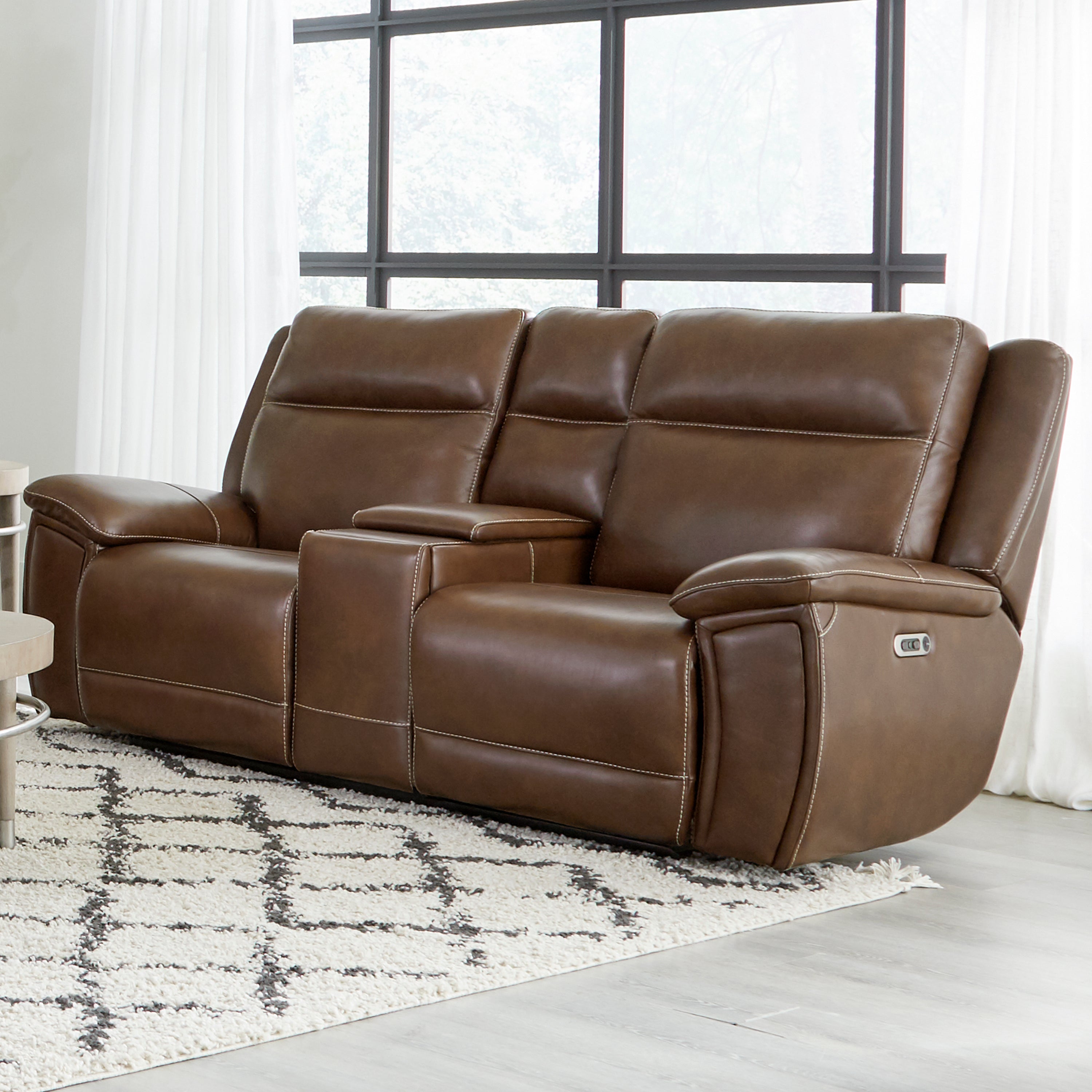 Parker Living Jameson - Hickory Power Reclining Zero Gravity Console Loveseat