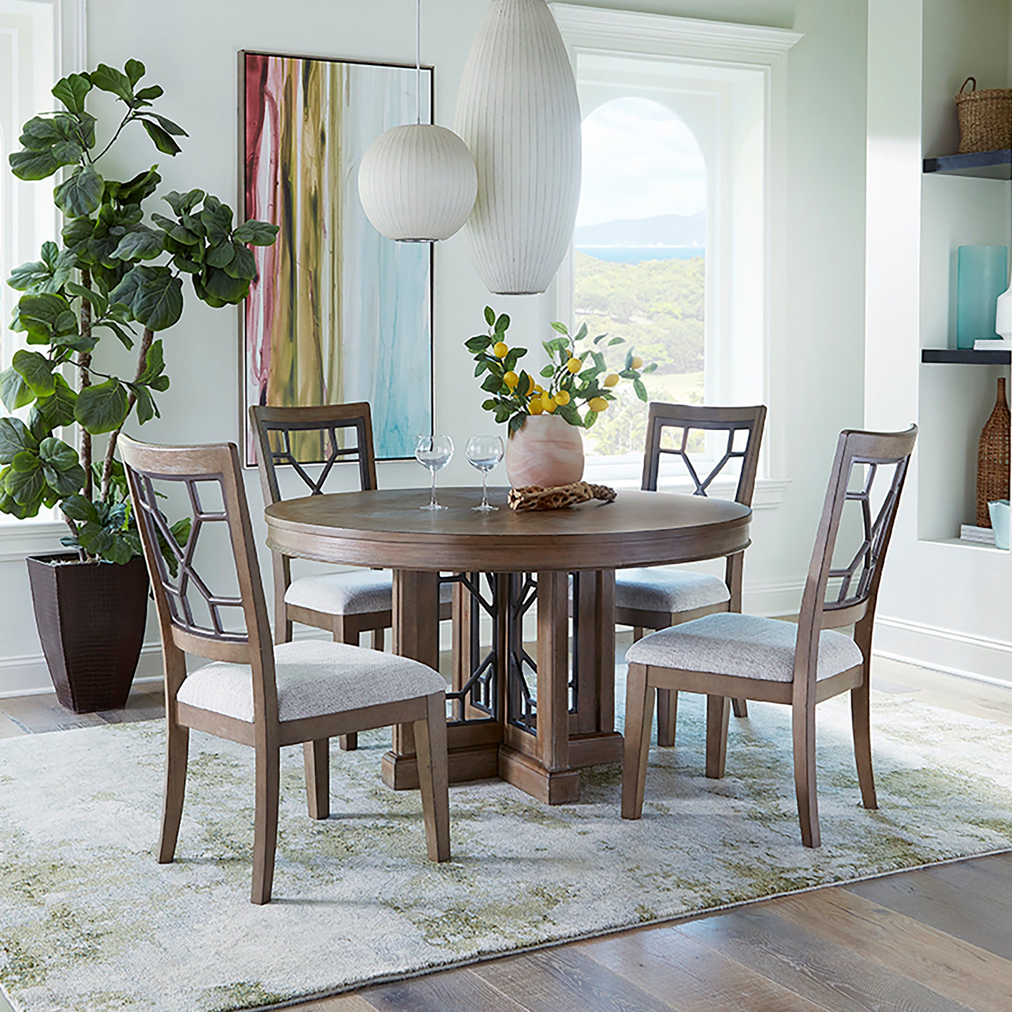 Parker House Sundance Dining - Sandstone Grid Back Dining Chair (2/CTN Sold in pairs)