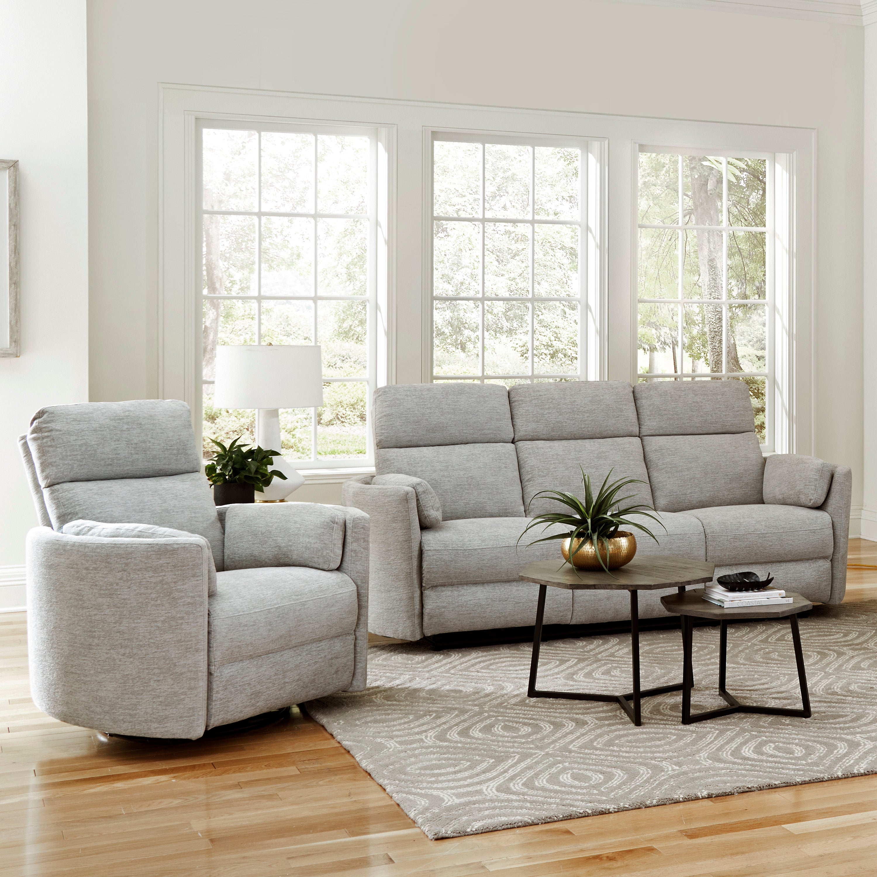 Parker Living Radius - Mineral Power Reclining Sofa and Recliner