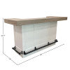 Parker House Americana Modern Dining 78 In. Bar with Quartz Insert