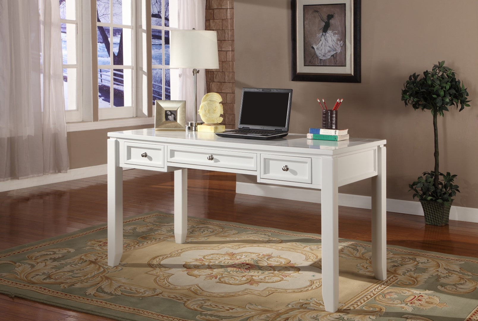 Parker House Boca 5 Piece L Shape Desk with Lateral File and Hutch