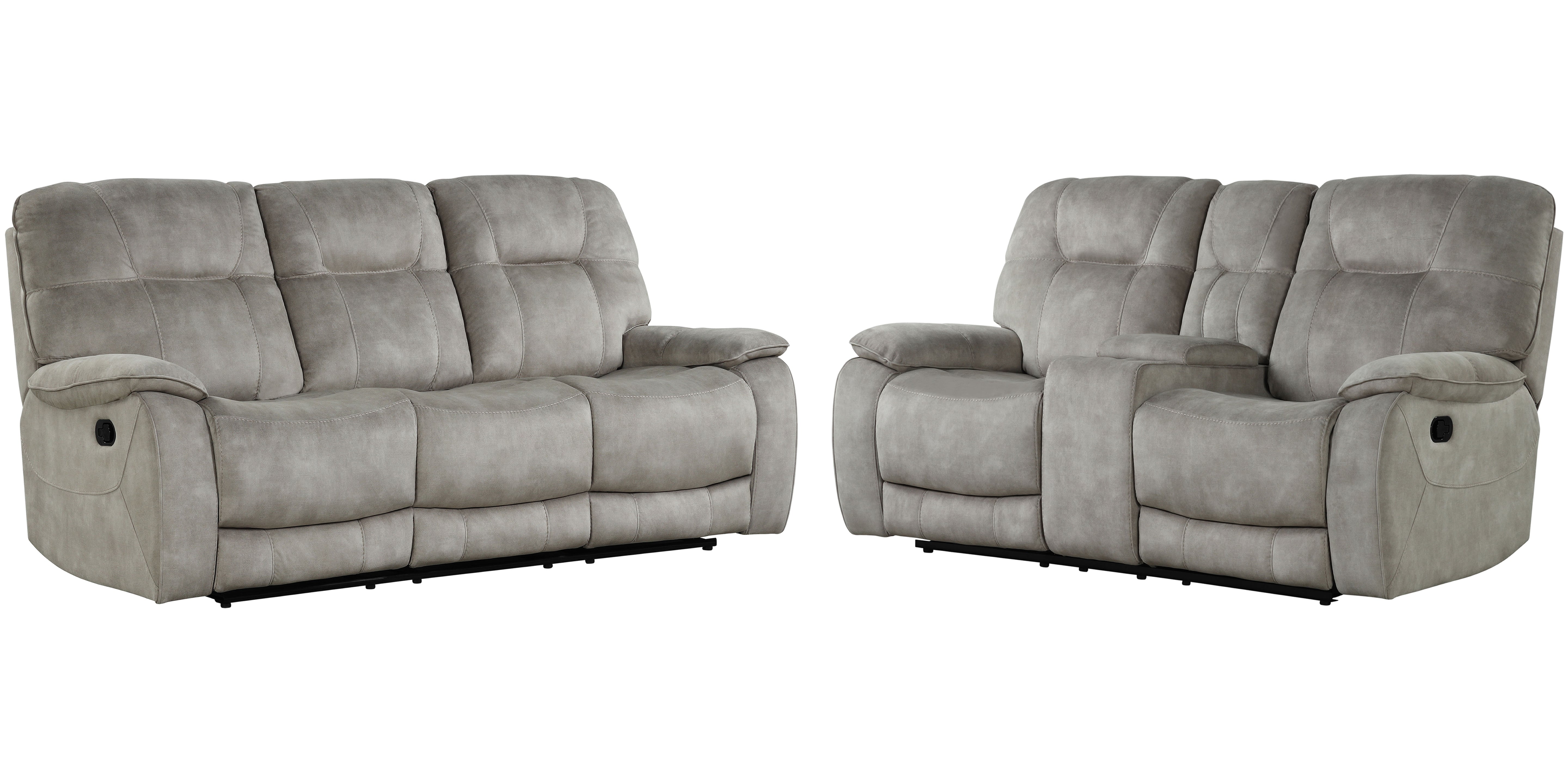 Parker Living Cooper - Shadow Natural Manual Reclining Sofa and Loveseat
