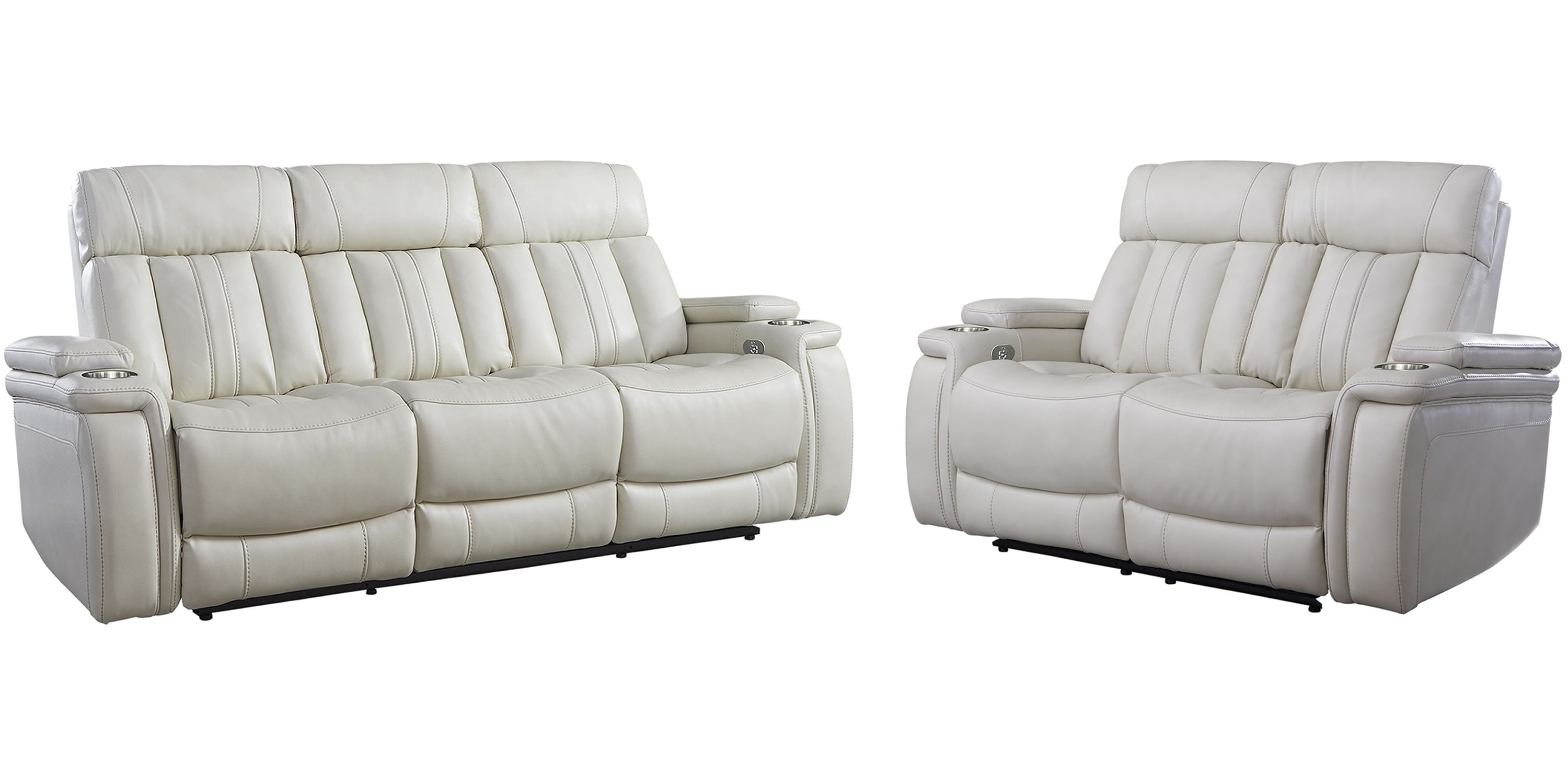 Parker Living Royce - Fantom Ivory Power Reclining Sofa and Loveseat