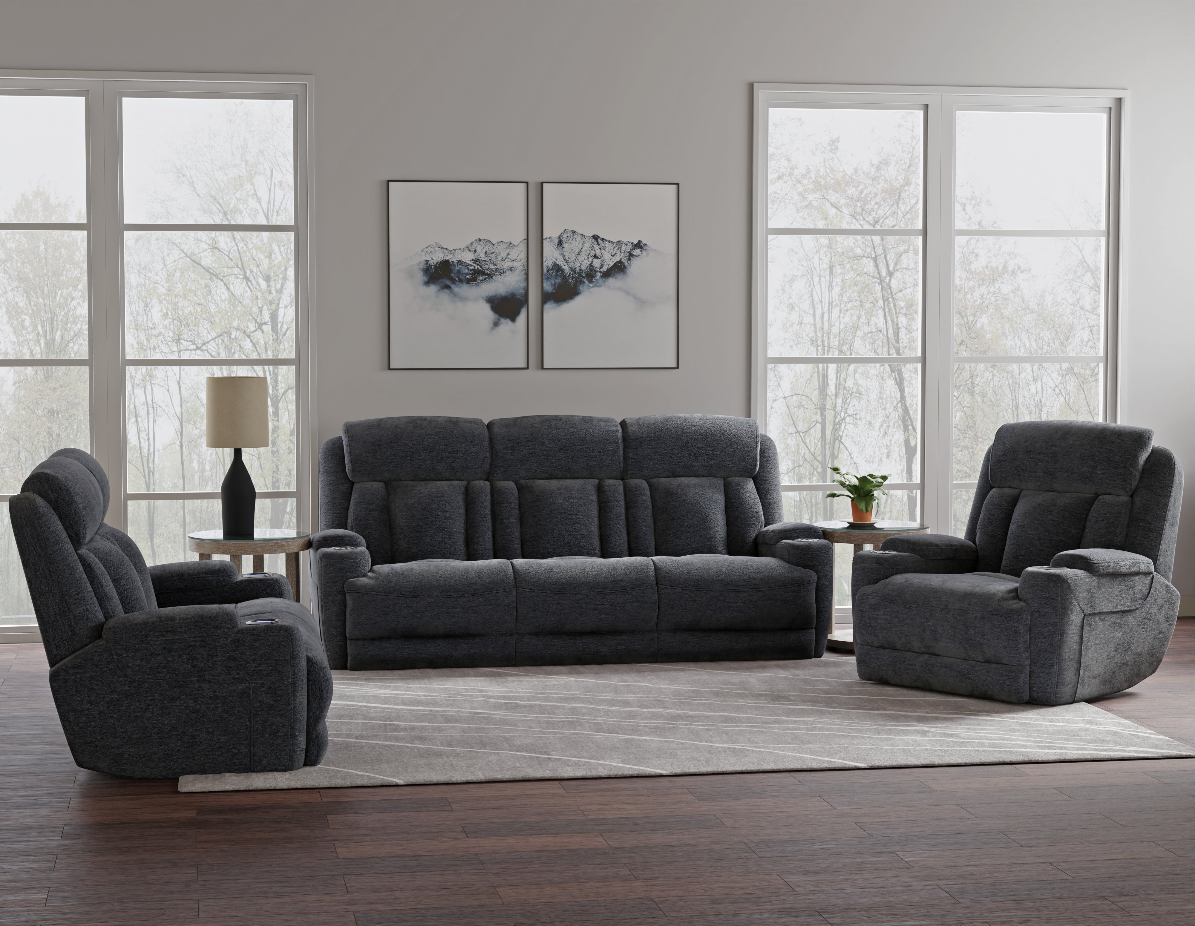 Parker Living Dalton - Lucky Charcoal Power Reclining Loveseat